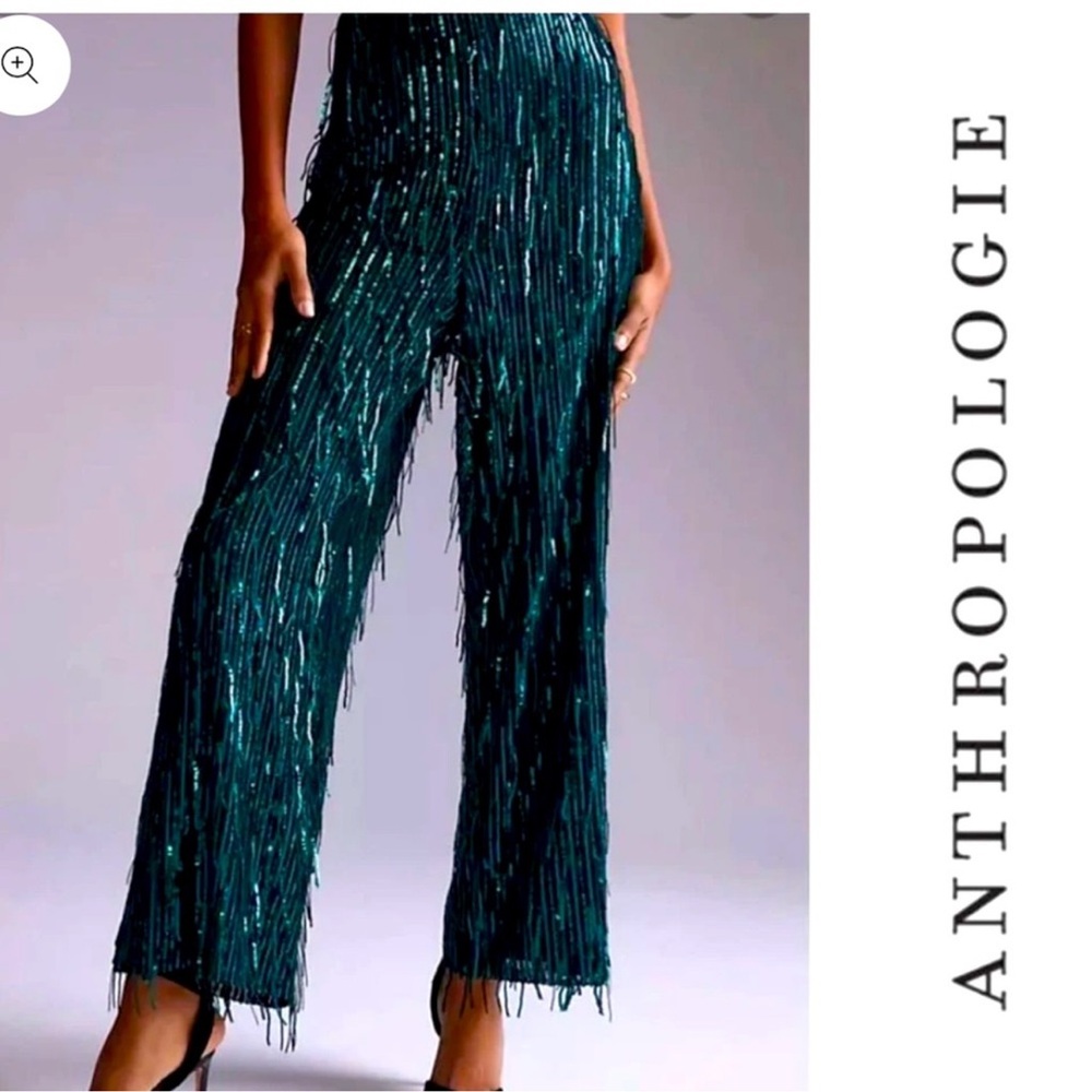 Anthropologie Sequin Embellished Pants